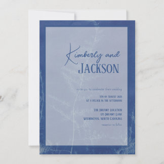Faire-part de mariage unique Blue Boho