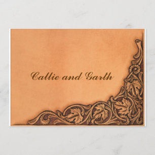 Faire-part de mariage usiné occidental