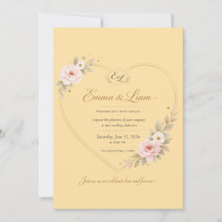 Faire-part de mariage Vague d'Or Luxe | Mode Éléga