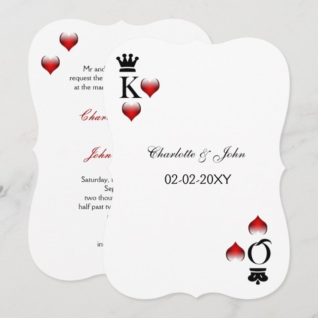 faire-part de mariage vegas (Devant / Derrière)