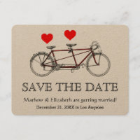 Faire-Part de Mariage Vélo Tandem Rétro Mignon