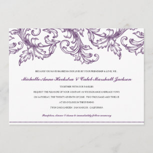 Faire-part de mariage Venise (Violet)