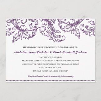 Faire-part de mariage Venise (Violet)