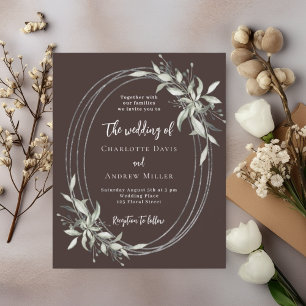 faire-part de mariage verdoyant Brown