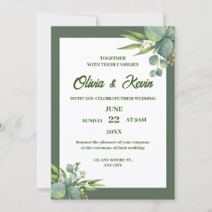 faire-part de mariage verdoyante