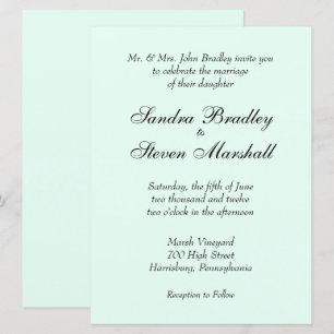 Faire-part de mariage vert