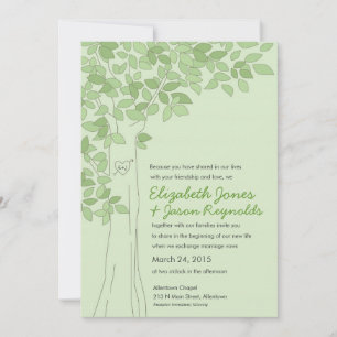 Faire-part de mariage vert