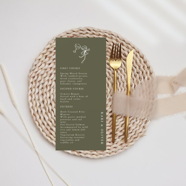 Faire-part de mariage vert olive HEIDI (Créateur téléchargé)