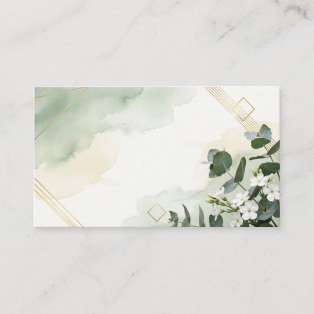 Faire-part de mariage vert sauge moderne | Minimal (Devant)