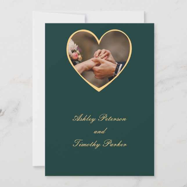 faire-part de mariage verte (Devant)