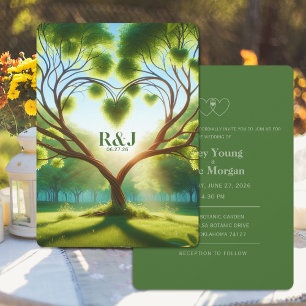 Faire-part de mariage verte