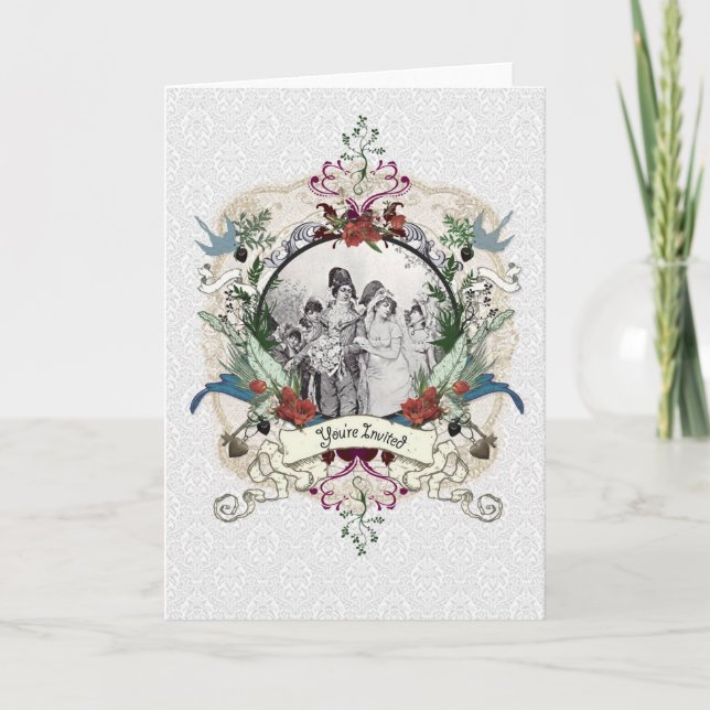 Faire-part de mariage victorien (Devant)