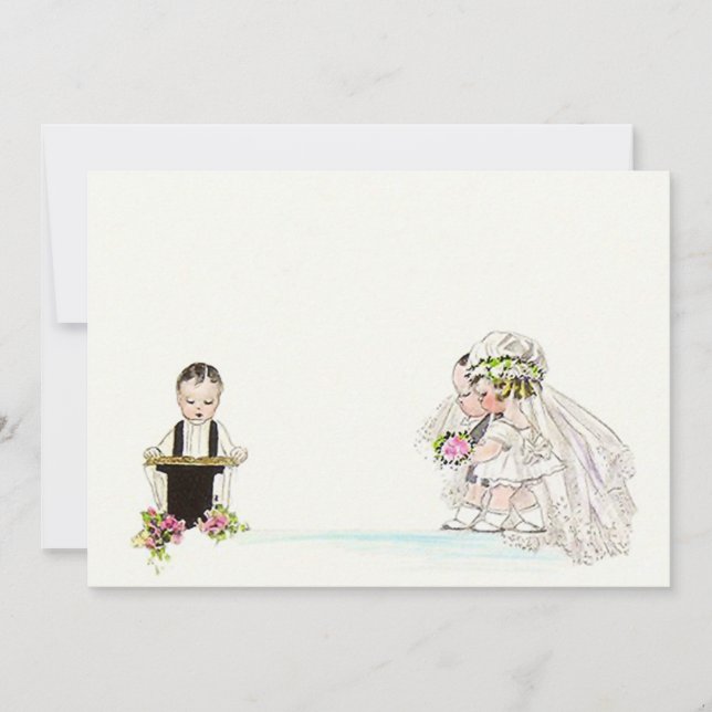 Faire-part de mariage vierge avec voeux de mariage (Devant)