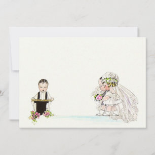 Faire-part de mariage vierge avec voeux de mariage