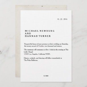 faire-part de mariage Vintage