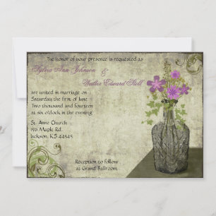 Faire-part de mariage vintage à flacon