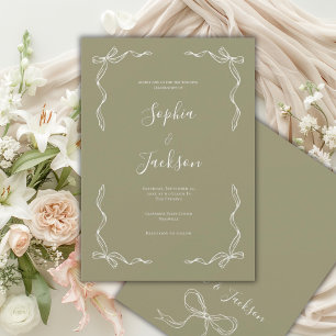 Faire-part de mariage vintage à la française avec