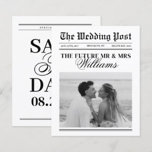 Faire-Part de Mariage Vintage Budget "Save the Dat