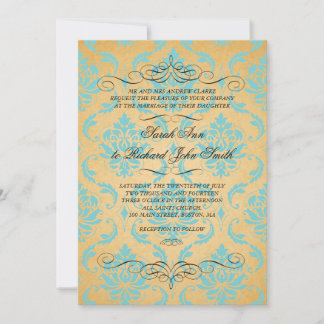 Faire-part de mariage vintage de Flourish de