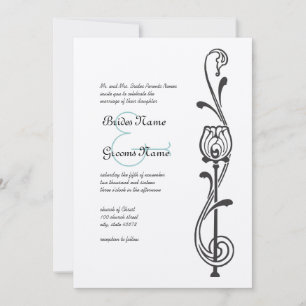 Faire-part de mariage vintage Flower