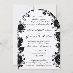 Faire-part de mariage Vintage noir