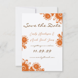 Faire-part de mariage Vintage orange