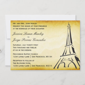 Faire-part de mariage Vintage Paris