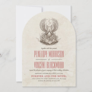 Faire-part de mariage Vintage Phénix en plein esso