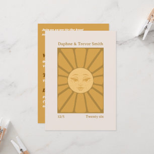 Faire-part de mariage Vintage Sun