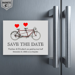 Faire-part de mariage vintage tandem vélo mignon