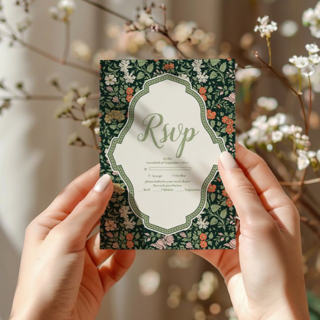 Faire-part de mariage vintage William Morris (Créateur téléchargé)
