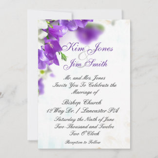 faire-part de mariage violet