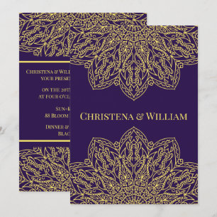 Faire-part de mariage violet Unity in Bloom