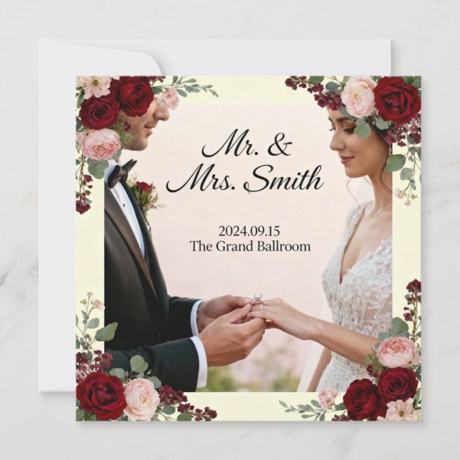 Faire-Part de Mariage Vœux Éternels (Devant)
