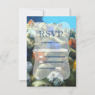 Faire-part de mariage   Vue sous-marine RSVP