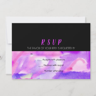 FAIRE-PART DE MARIAGE WATERCOLOR Réponse RSVP