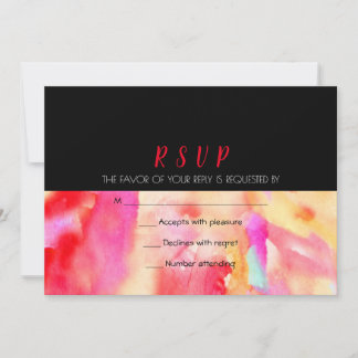 FAIRE-PART DE MARIAGE WATERCOLOR Réponse RSVP