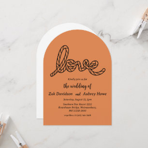 Faire-part de mariage western boho moderne