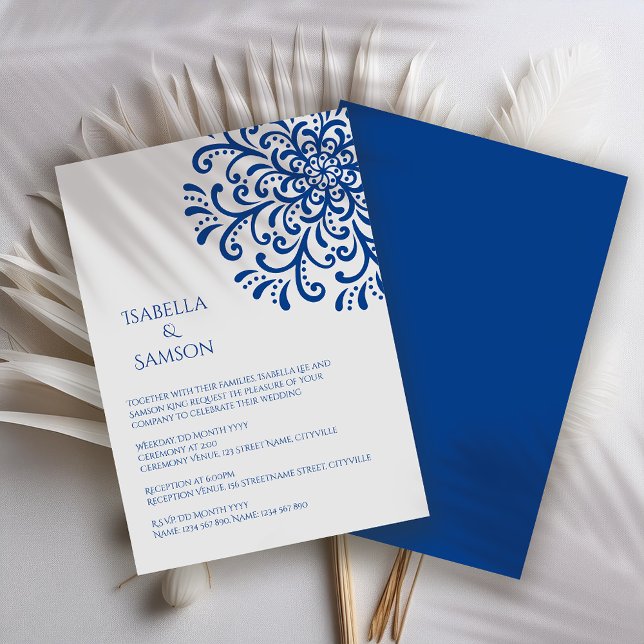 Faire-part de mariage Whimsical Bleu (Créateur téléchargé)