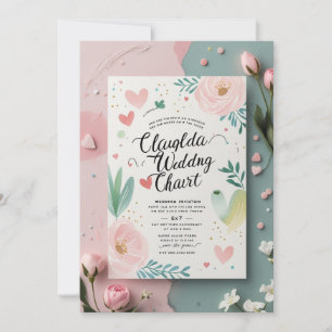 Faire-part de mariage Whimsical Pastel