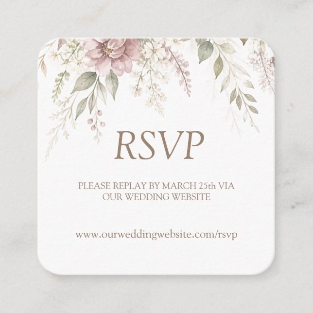 Faire-part de mariage Whispering Magnolia (Devant)