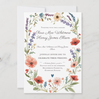 Faire-part de mariage Wildflower | Élégant Botaniq