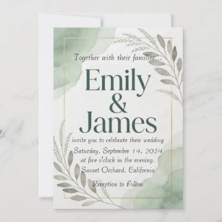 Faire-part de mariage Willow Sage