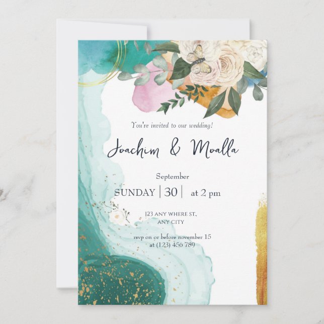 faire-part de mariage zazzle (Devant)