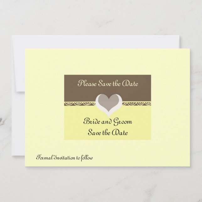 Faire-part de mise à jour de date de mariage au ch (Devant)