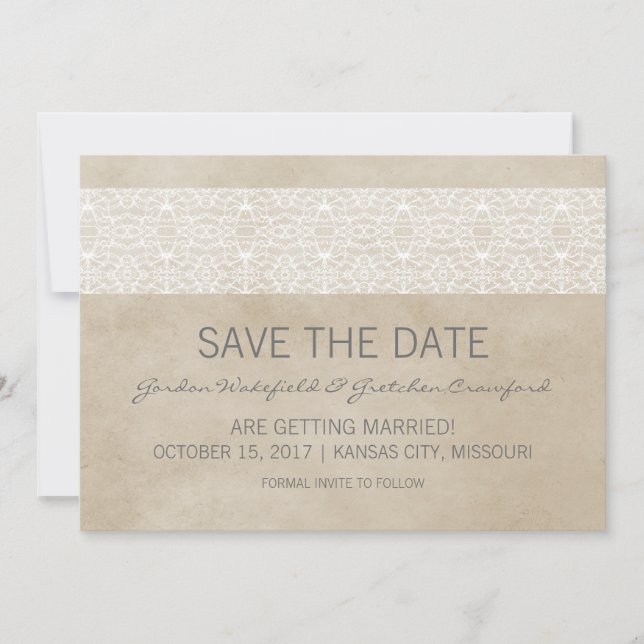 Faire-part de mise en vente de date de mariage en  (Devant)