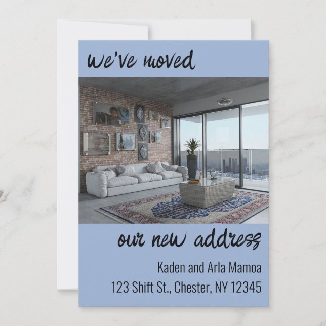 Faire-part de modification de l'adresse photo modi (Devant)