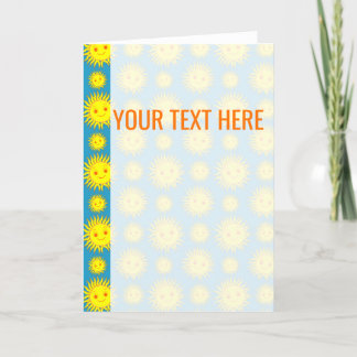 Faire-part de Motif de face du soleil jaune