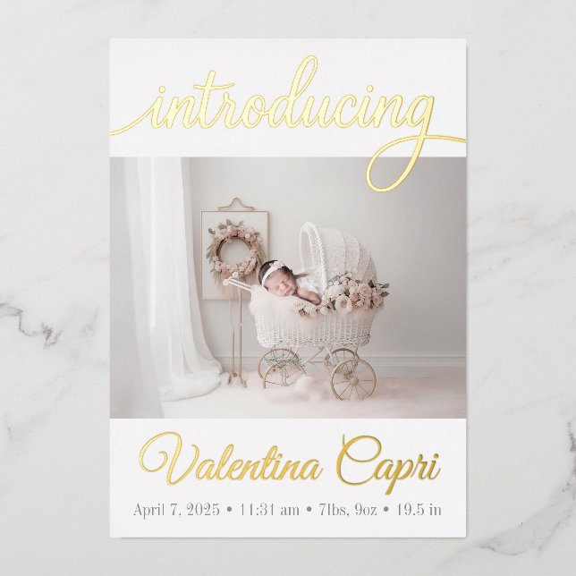 Faire-part de naissance (Recto)