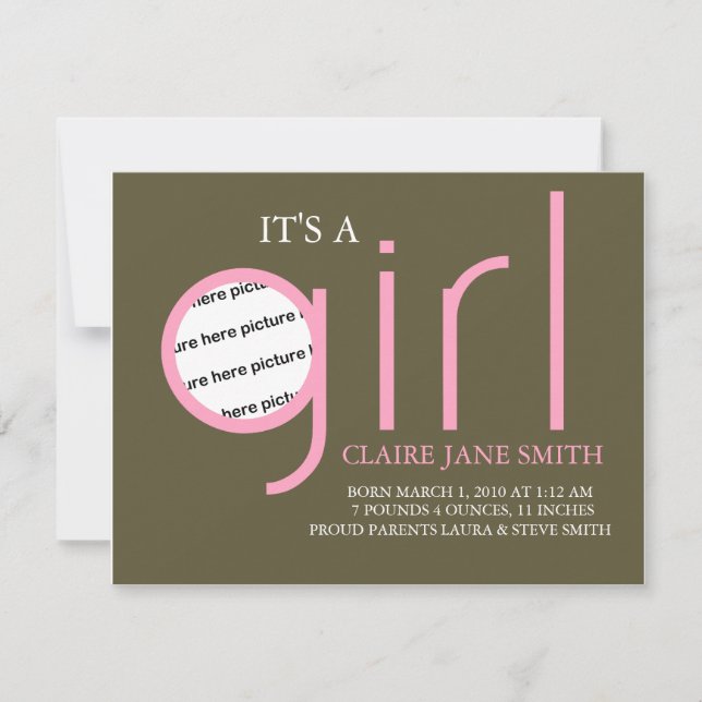 Faire-part de naissance (Devant)